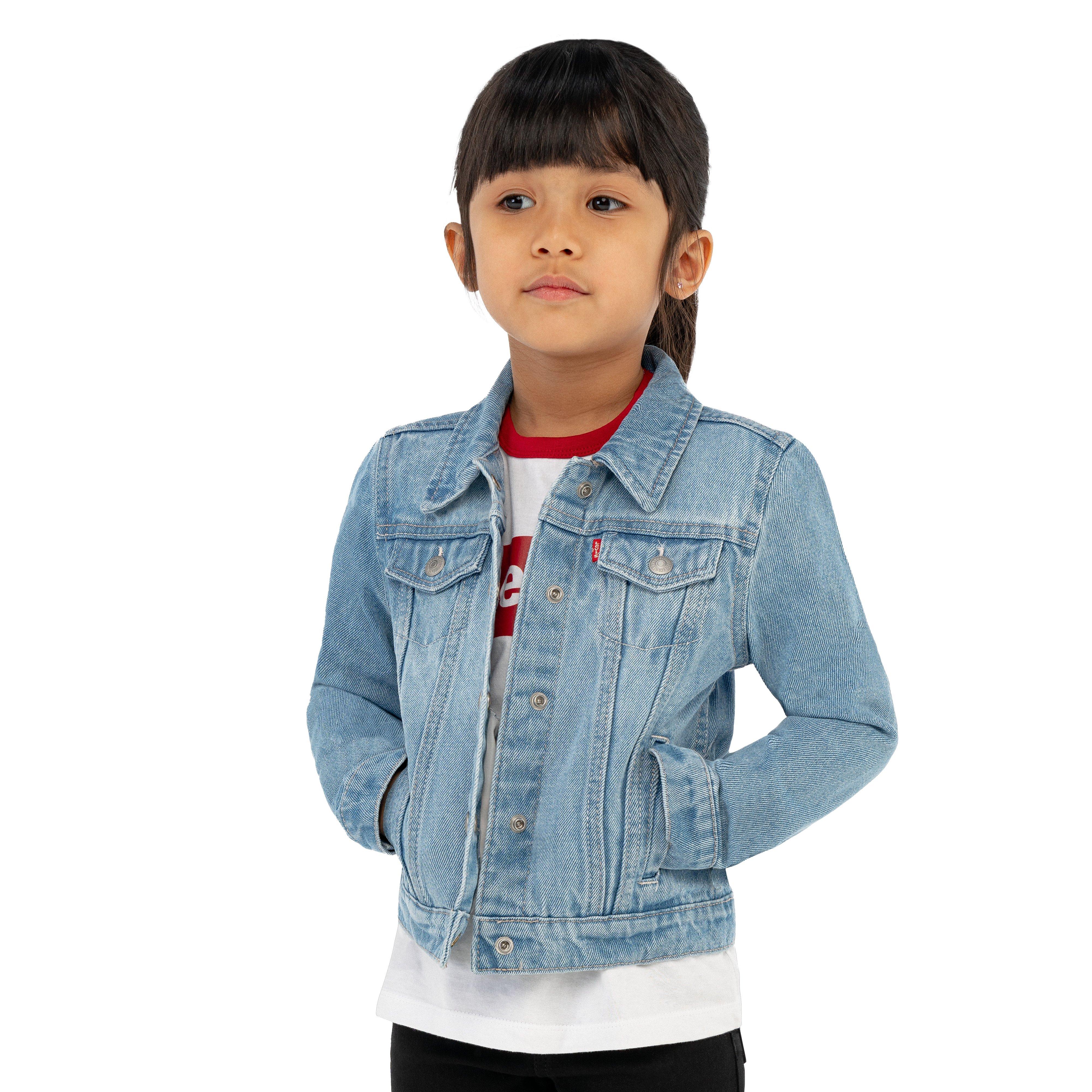 Levi's Little Girls' Trucker Style Light Blue Wash Denim Jacket - LT BLUE